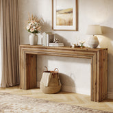 160cm Console Table, Rustic Solid Fir Wood for Entryway 3