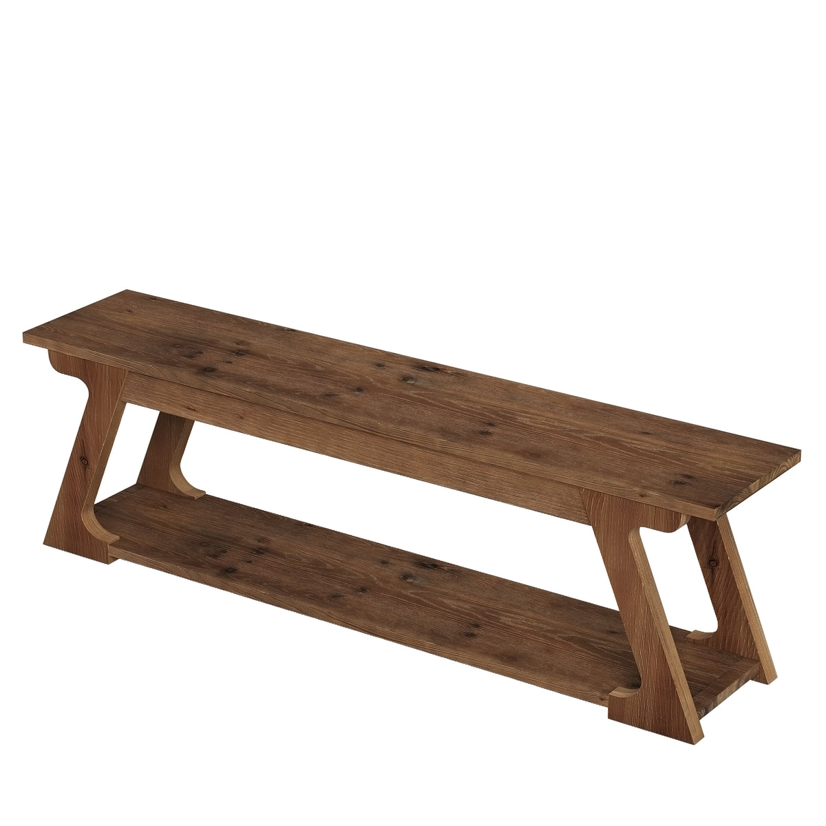 150cm Entryway Bench, Solid Wood Farmhouse Storage Bench for Hallway Living Room