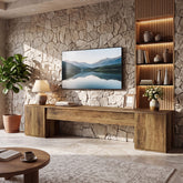 221cm TV Stand, Extra Long Entertainment Centre with 2 Storage Cabinets for up to 95" TVs 3