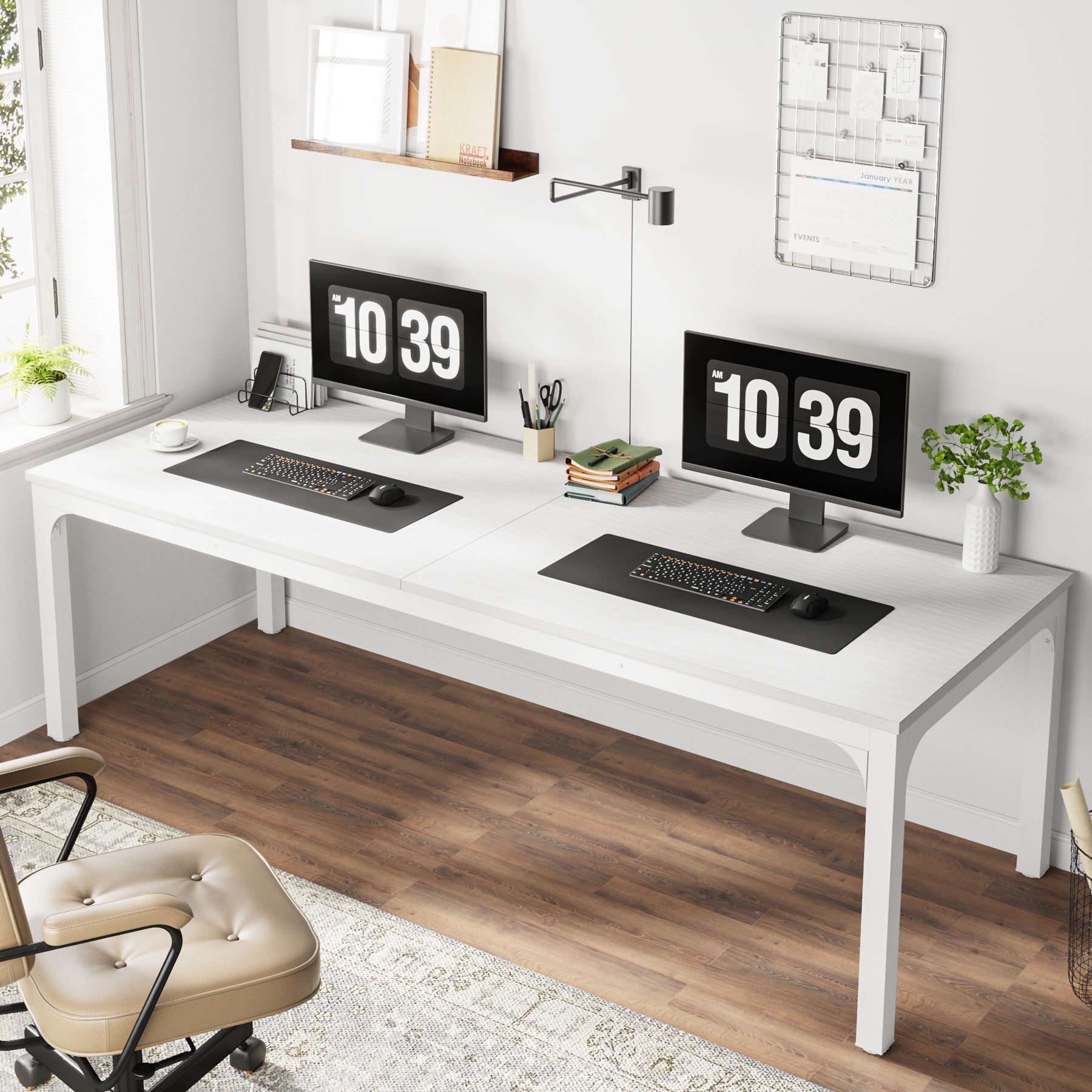 78.7" Rectangle Executive Desk,  Computer Desk 6FT Conference Table