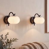 Tribesigns Wall Lights for Indoor Use, Set of 2, with ribbed, milky-white glass [Energy Class E] 3