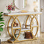 39.4" Console Table, 4-Tier Narrow Sofa Table with Metal Frame & Storage