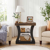 60cm Narrow Side Table, 3-Tier Modern End Table with Storage for Living Room Bedroom 3