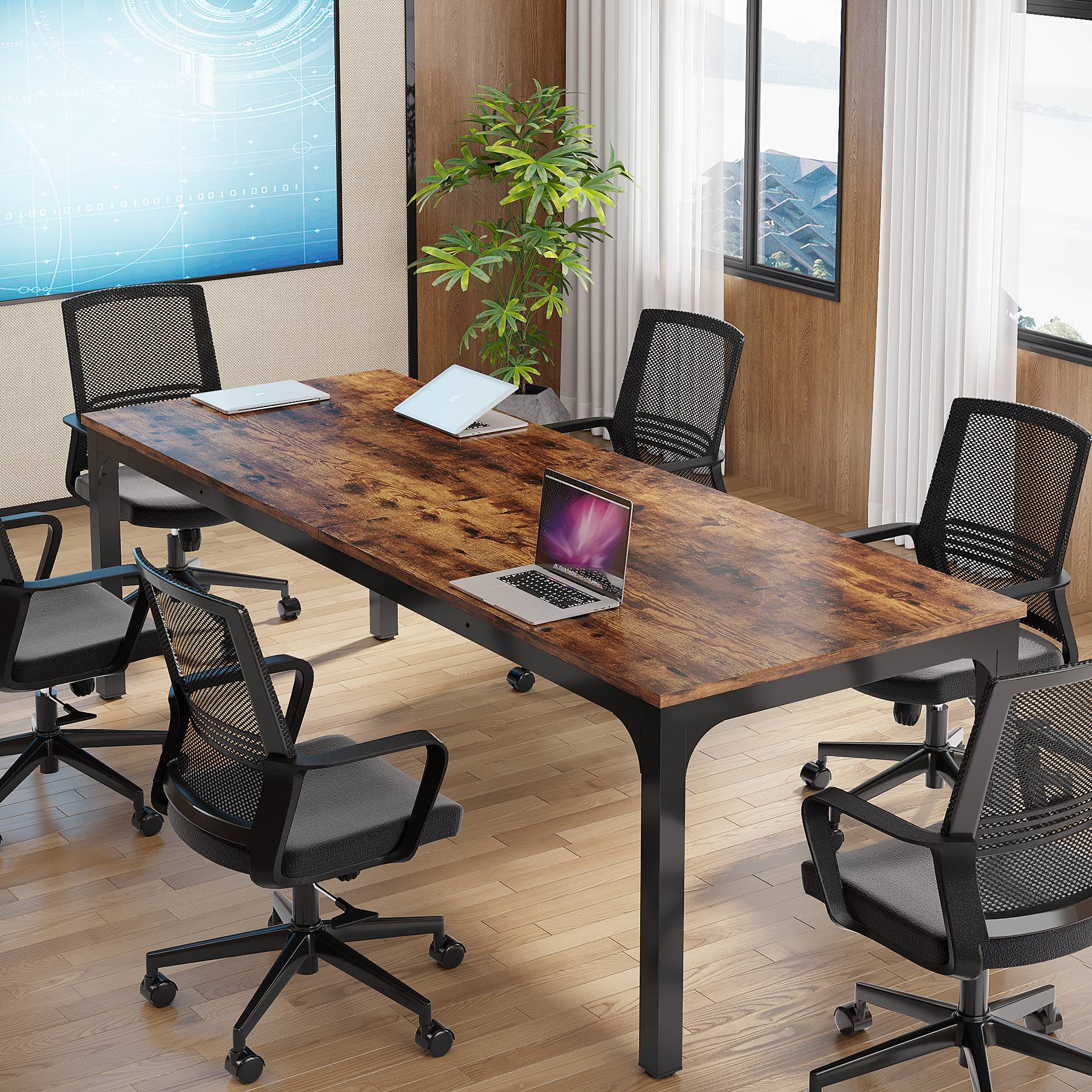 78.7" Rectangle Executive Desk,  Computer Desk 6FT Conference Table