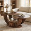 45" Modern Coffee Table, 2-Tier Accent Center Cocktail Table with U-Shaped Frame
