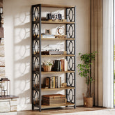 6 - Tier Bookshelf, 70.86" Bookcase Industrial Freestanding Display Shelf Tribesigns 3