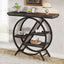 39.4" 4-Tier Console Table, Entryway Table with Geometric Metal Frame