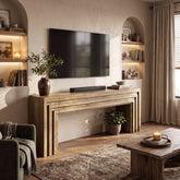 160cm TV Stand, Farmhouse Console with Hidden Cabinets for Living Room 3