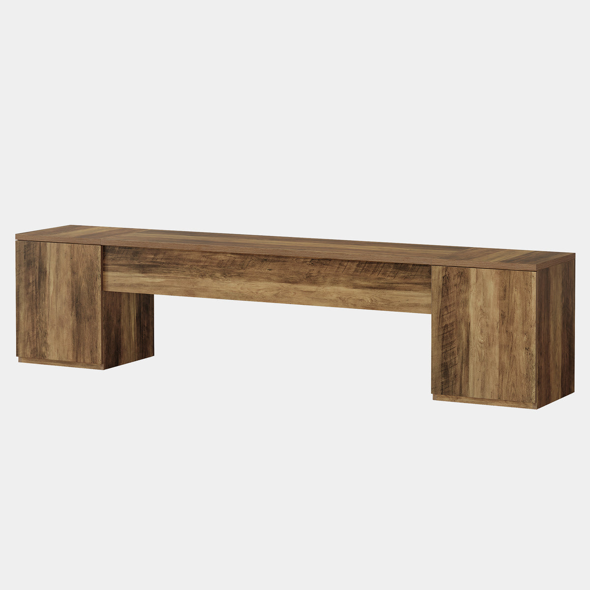 221cm TV Stand, Extra Long Entertainment Centre with 2 Storage Cabinets for up to 95" TVs