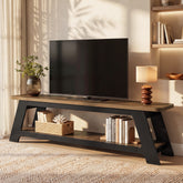 160cm TV Stand, Modern Farmhouse Media Console with Open Storage Shelf for 70" TVs 3