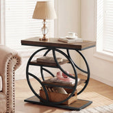 Tribesigns 25.59 Inch Narrow Side Table with Storage, 4 Tier Industrial End Table 3