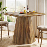 31.5" Square Dining Table for 4, Kitchen Table with Sturdy Pedestal Base 3