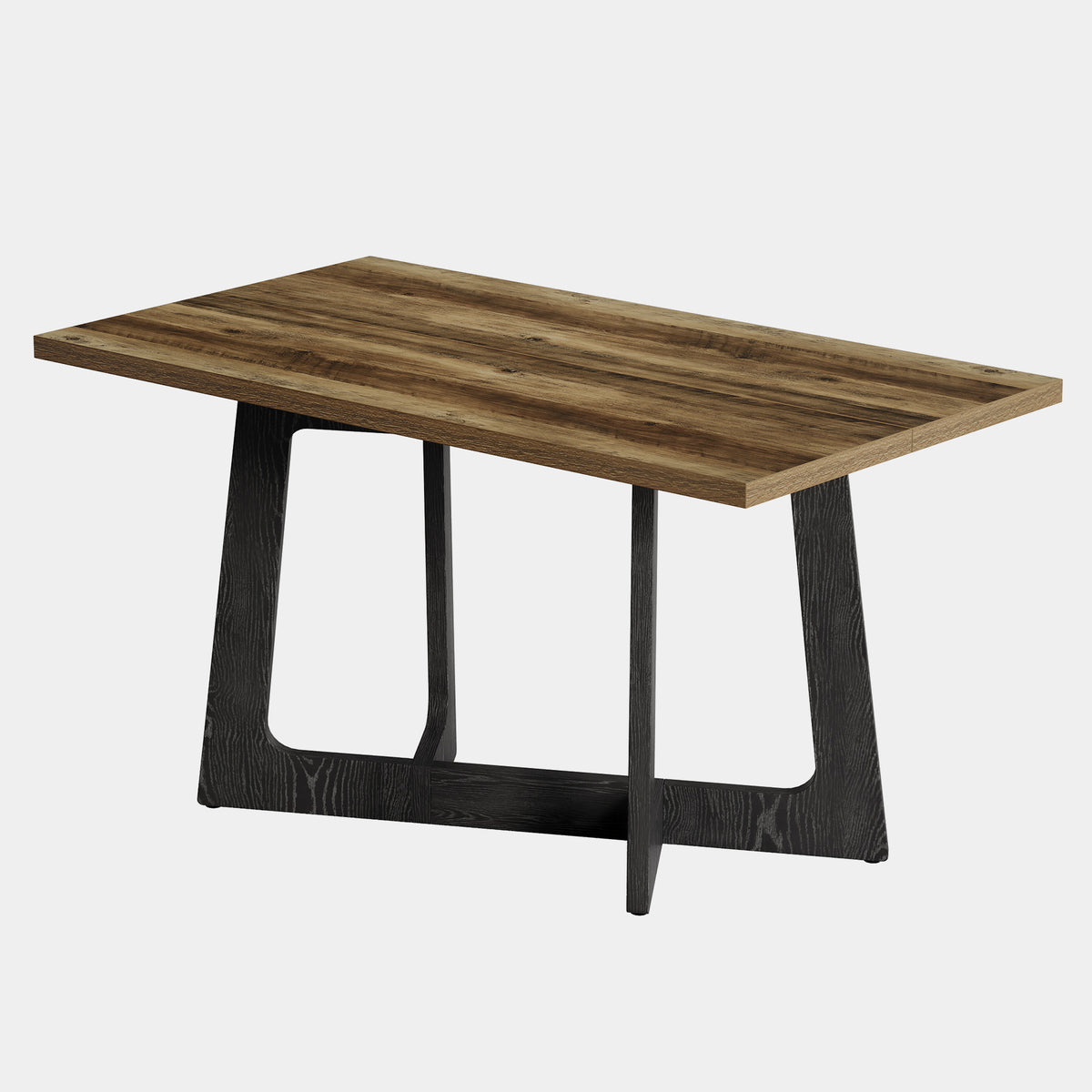 120cm Conference Table, Industrial Office Meeting Table with Sturdy Metal Base for 2-4 People
