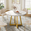 31.5" Dining Table, Industrial Kitchen Dinner Table with Metal Base