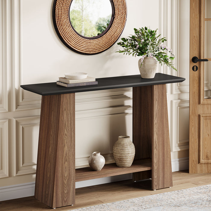 Tribesigns 120cm console table, a modern-style two-tier hall table