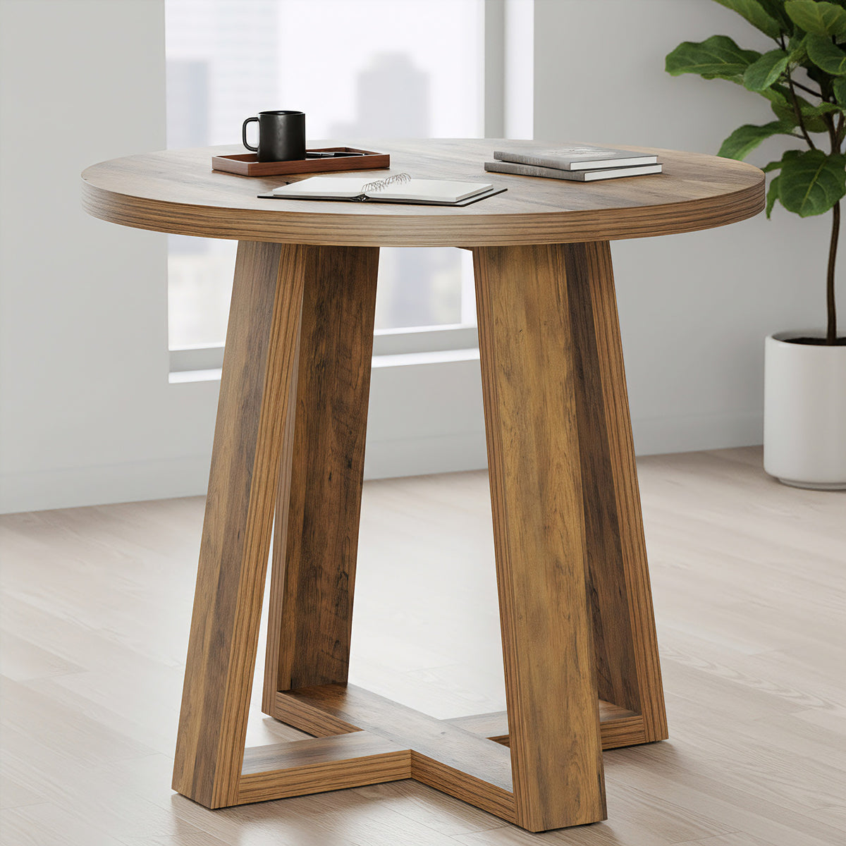 80cm Conference Table, Farmhouse Home Office Meeting Desk for 2-4