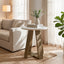 50cm Round End Table, Modern Side Table Small Accent Table for Living Room
