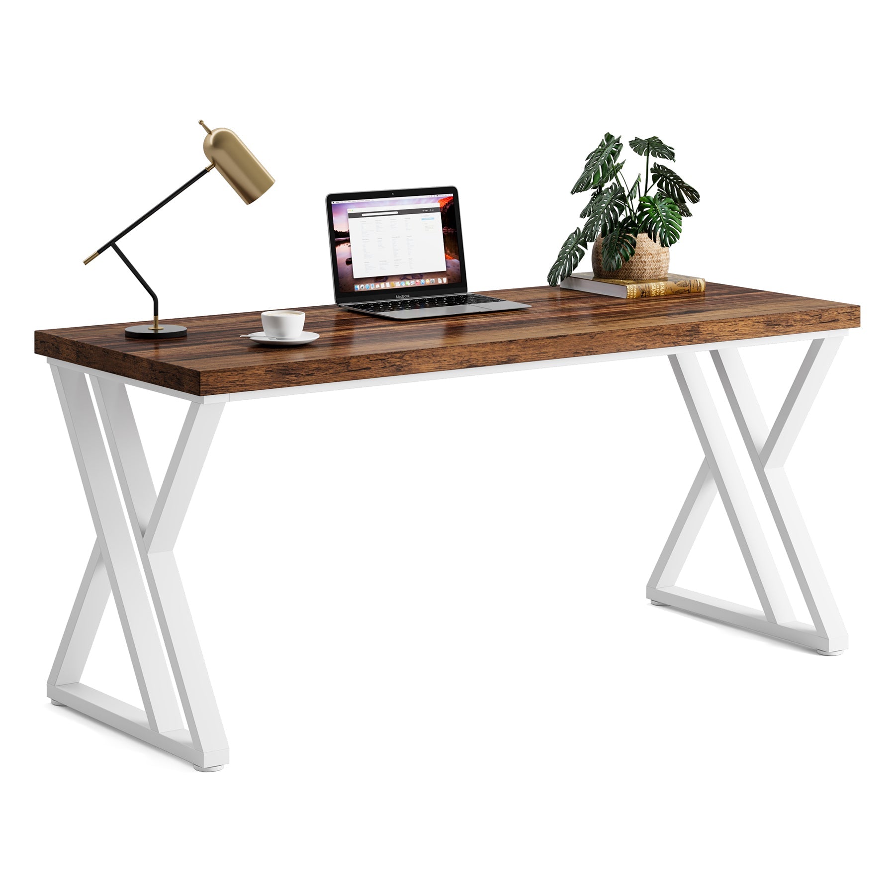 55" Heavy-Duty Computer Desk, Simple  Study Desk Writing Table