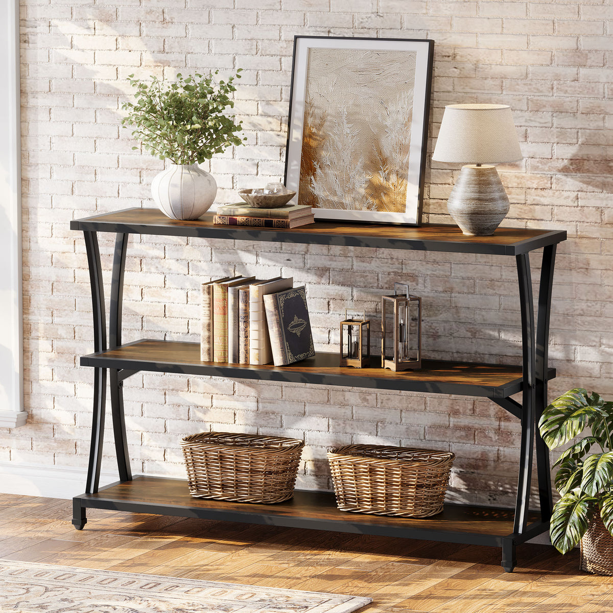 Tribesigns 3-shelf console table, narrow hall table for the living room