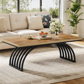 47" Coffee Table, Rectangular Center Tea Table with Metal Frame Legs 3