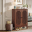5-Tier Shoe Cabinet with Doors, Adjustable Wooden Shoe Rack Organizer for 20 Pairs