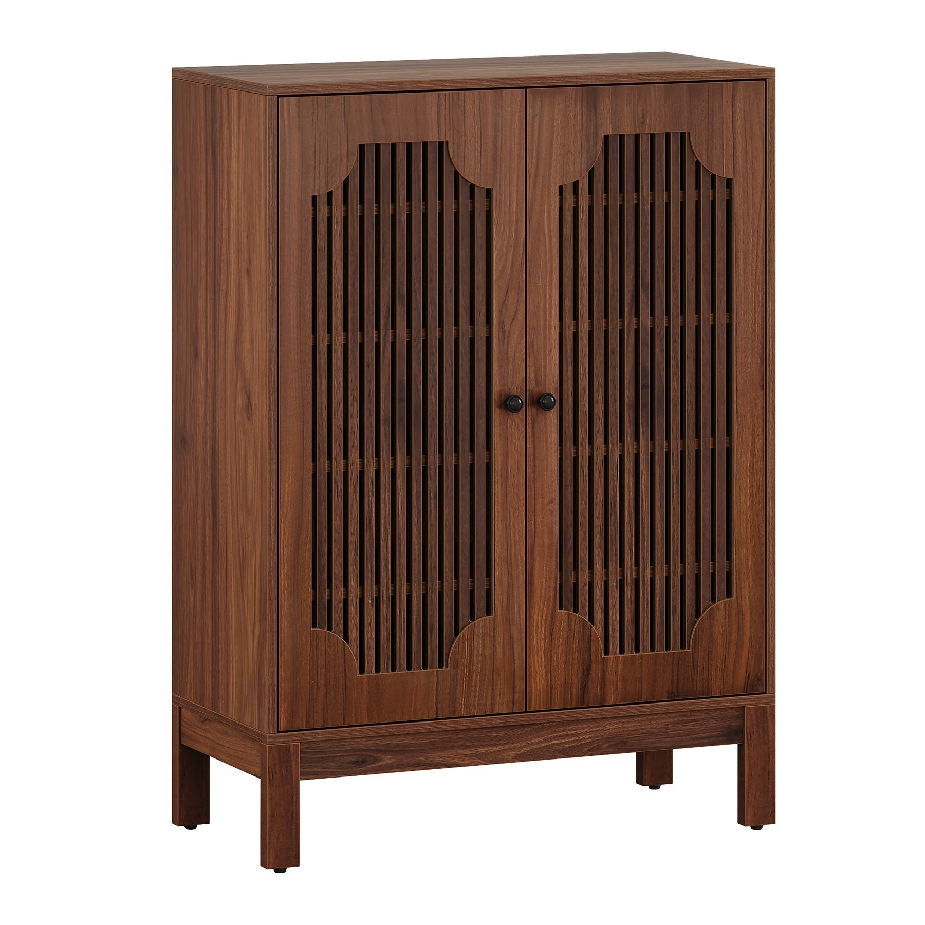 5-Tier Shoe Cabinet with Doors, Adjustable Wooden Shoe Rack Organizer for 20 Pairs