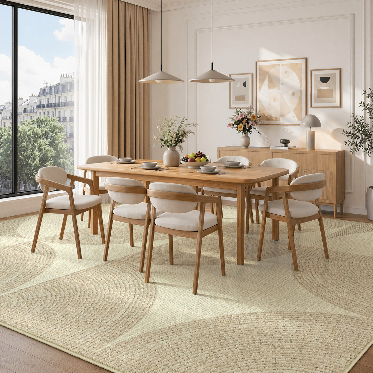 Tribesigns geometric rug, modern short-pile living room rug, washable & non-slip