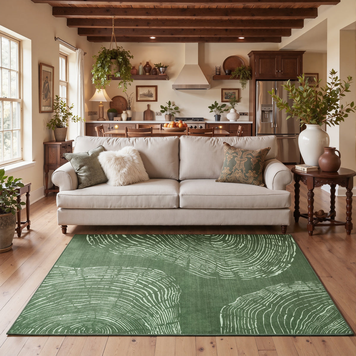 Tribesigns Machine-Washable Abstract Rug, Various Sizes, Soft, Minimalist, Non-slip, Short-pile, OEKO-TEX Certified