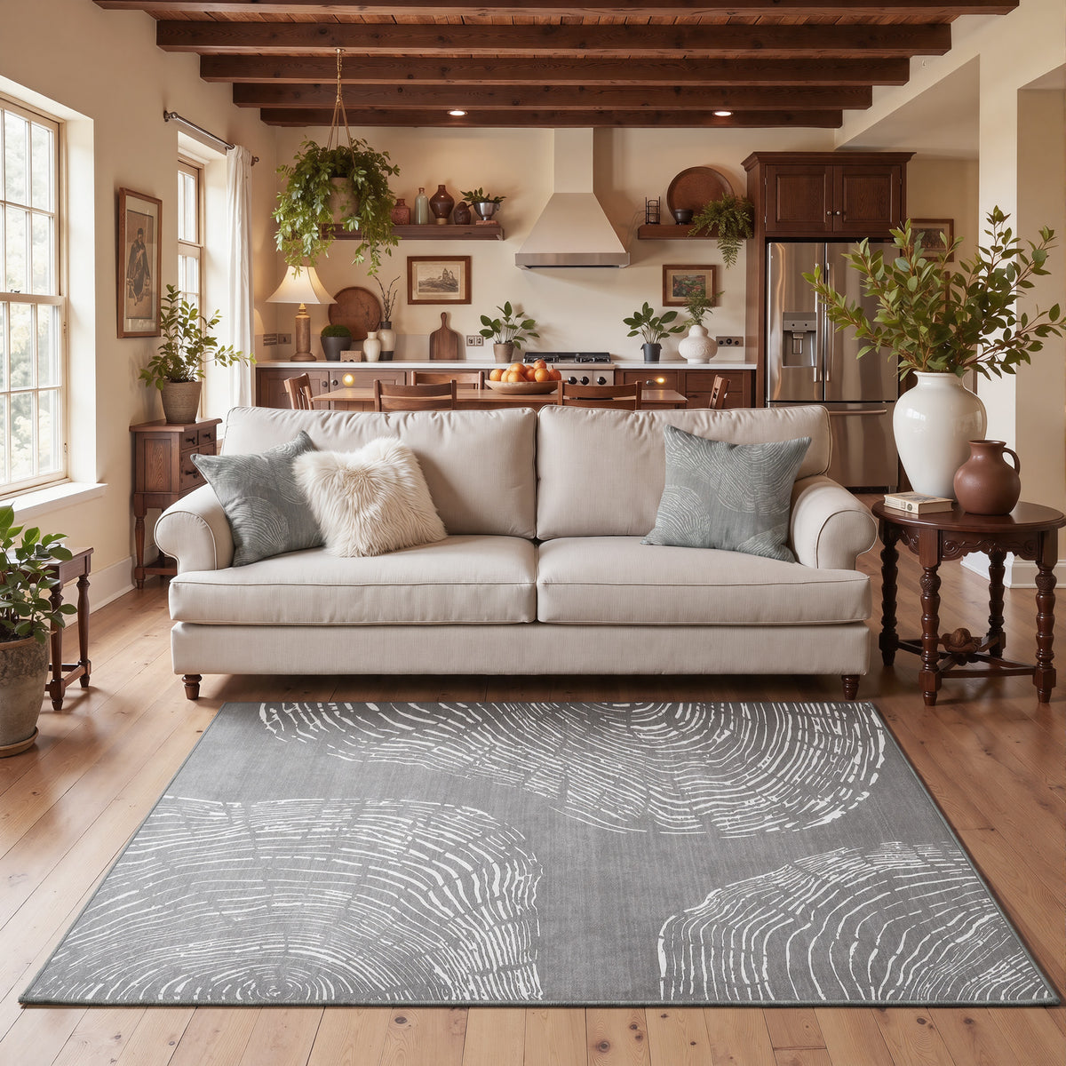 Tribesigns Machine-Washable Abstract Rug, Various Sizes, Soft, Minimalist, Non-slip, Short-pile, OEKO-TEX Certified
