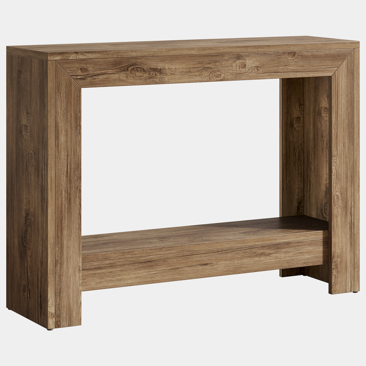 105cm Console Table, Rustic Narrow Hallway Table with Open Storage