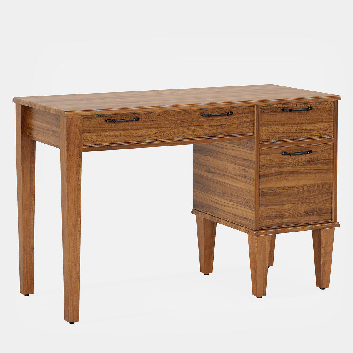 Tribesigns Computer Desk, Rustic Office Desk With File Cabinet