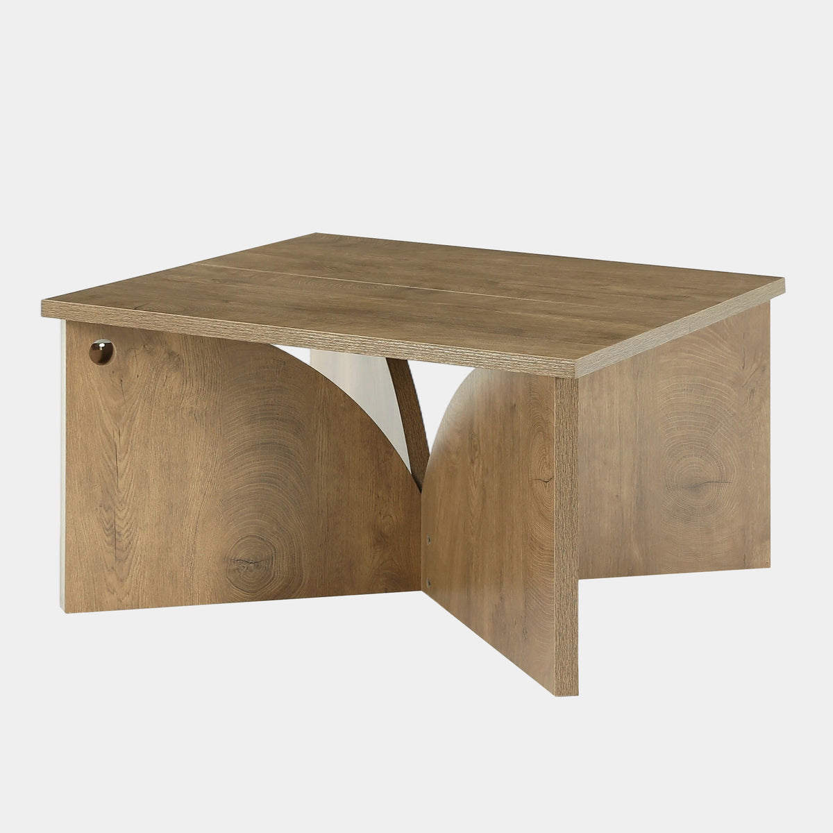 80cm Square Coffee Table, Rustic Wooden Living Room Table with Sturdy Base