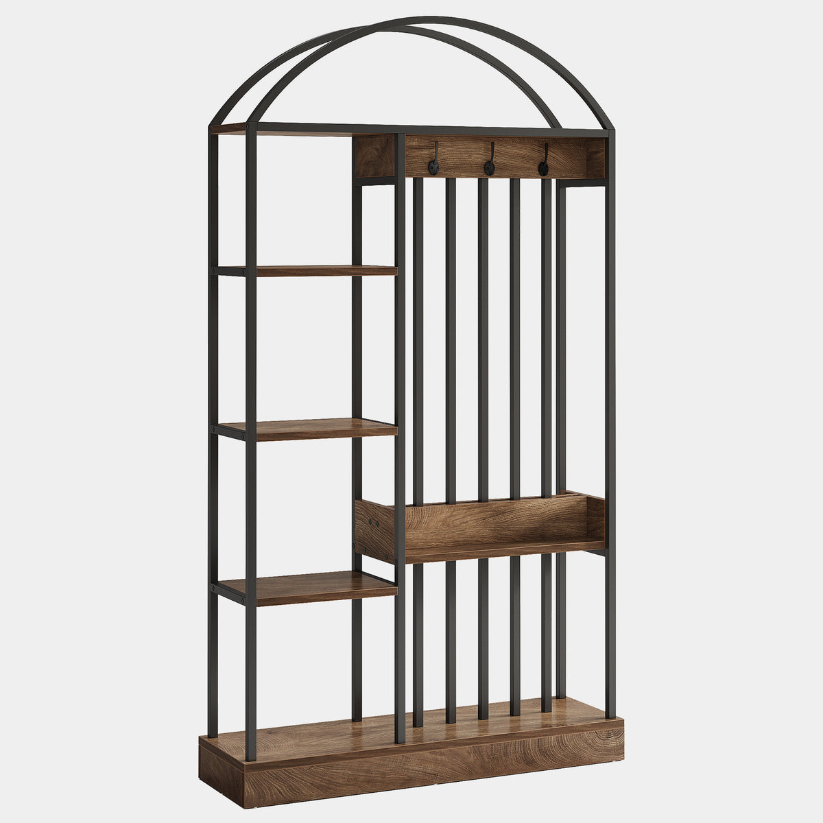 181cm Bookshelf, 5-Tier Bookcase with Open Shelves & Metal Frame for Home Office
