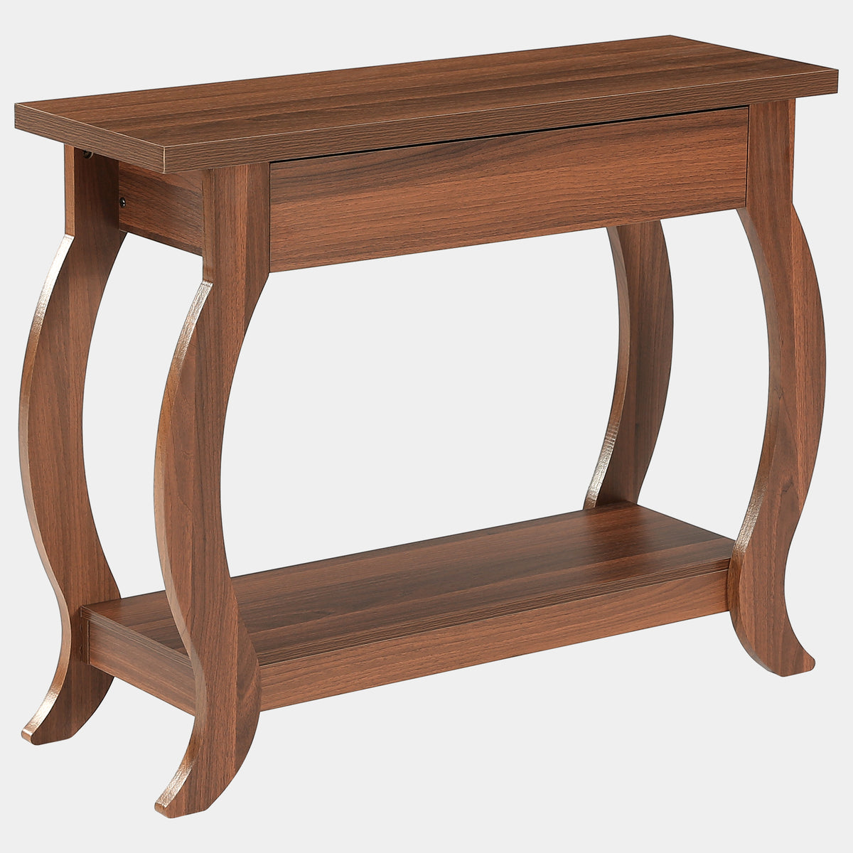 105cm Console Table, Farmhouse Sofa Table with Drawer & Shelf for Entryway Living Room