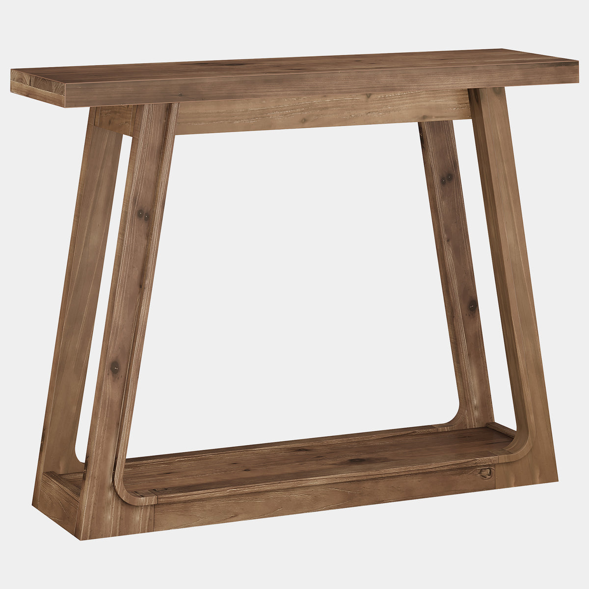 105cm Console Table, Solid Wood 2-Tier Narrow Entryway Sofa Table for Hallway