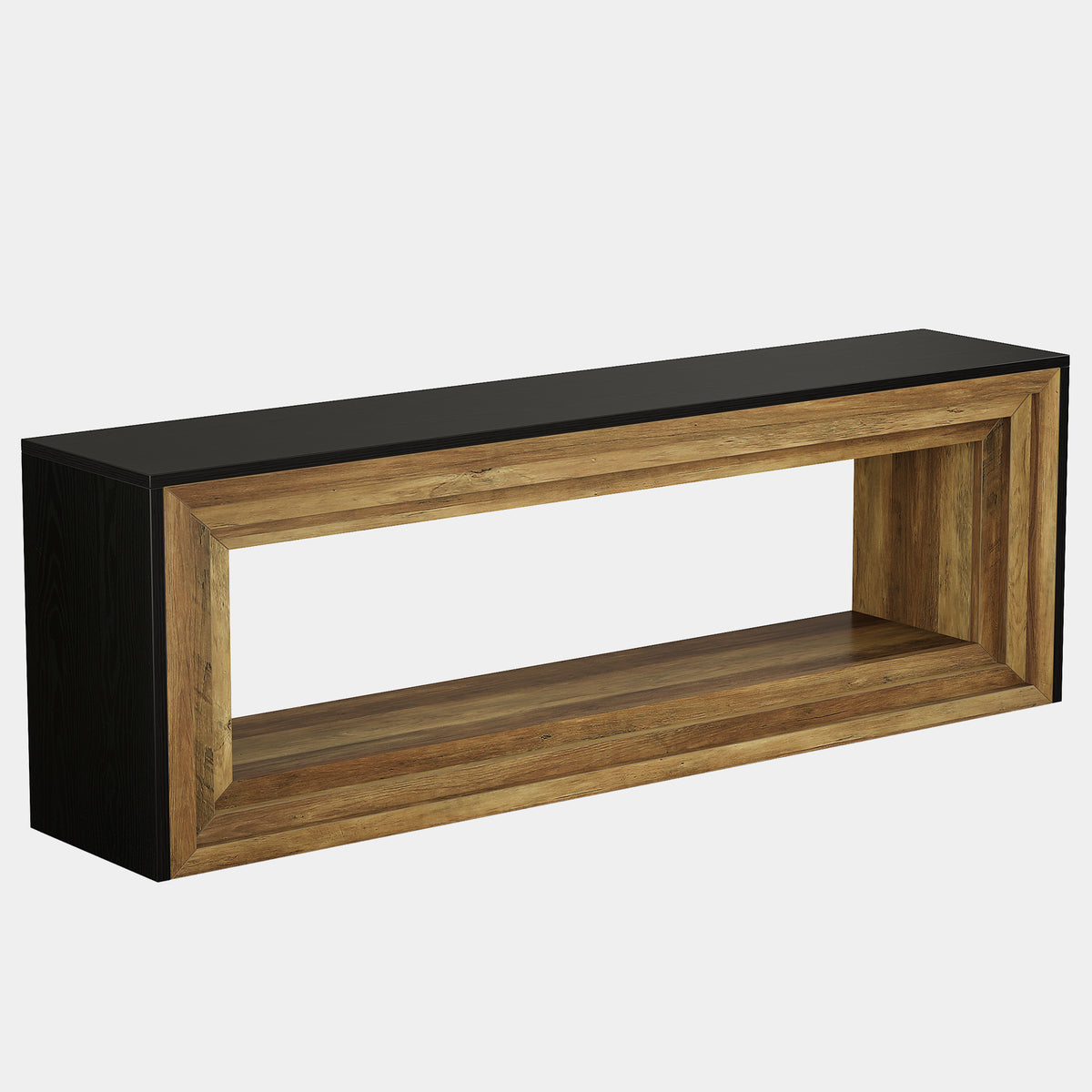 160cm Entryway Bench, Farmhouse  Storage Bench&TV Stand