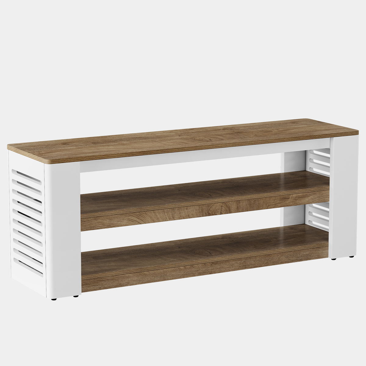 160cm TV Stand, 3-Tier Storage Cabinet for TVs up to 75"