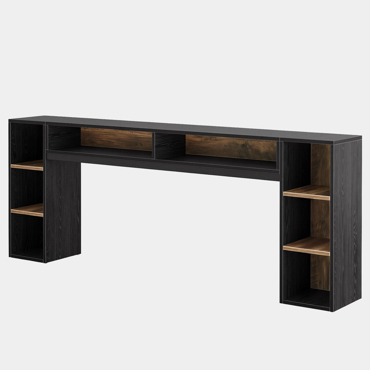 220cm Console Table, Narrow Entryway Table with Open Storage Shelf for Hallway Living Room