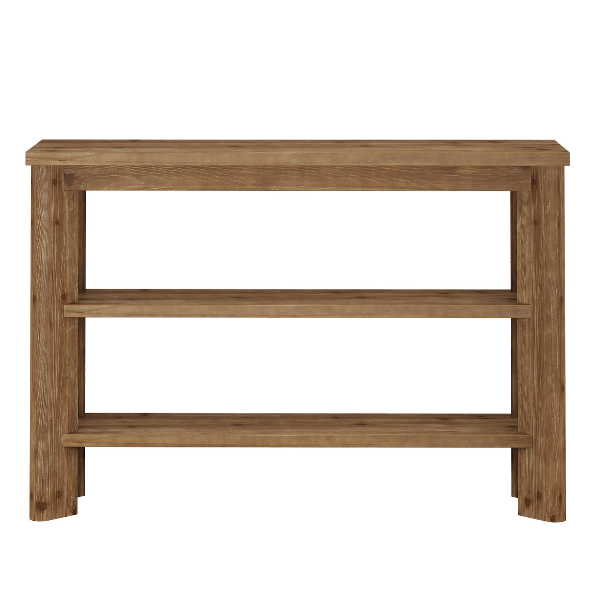 104cm Console Table, 3-Tier Solid Wood Entryway Sofa Table