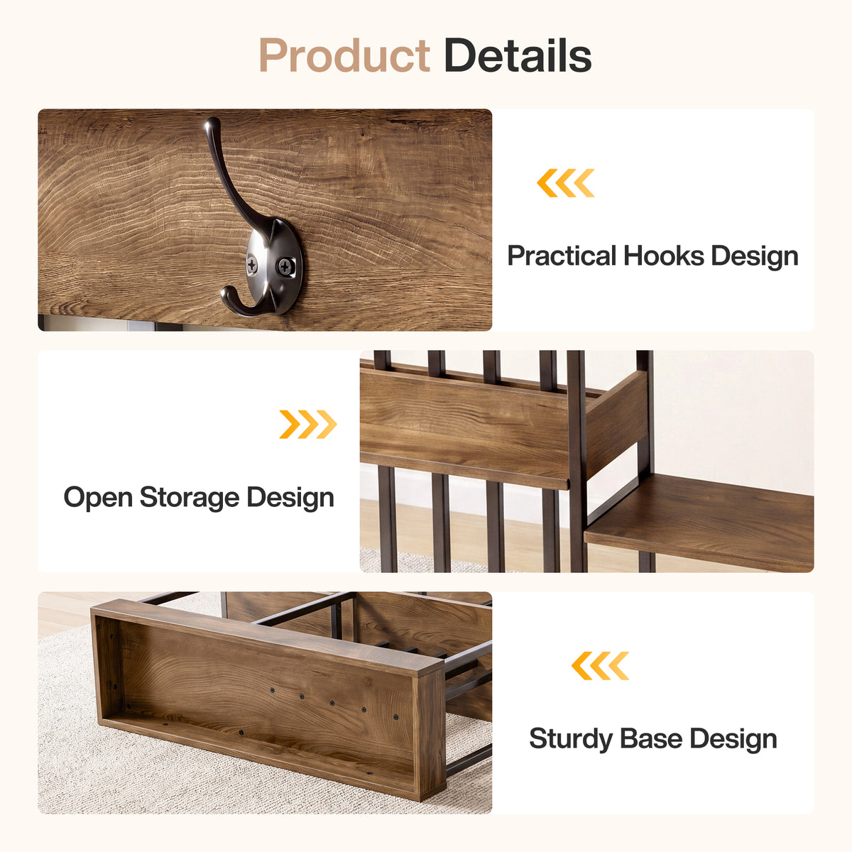 181cm Bookshelf, 5-Tier Bookcase with Open Shelves & Metal Frame for Home Office