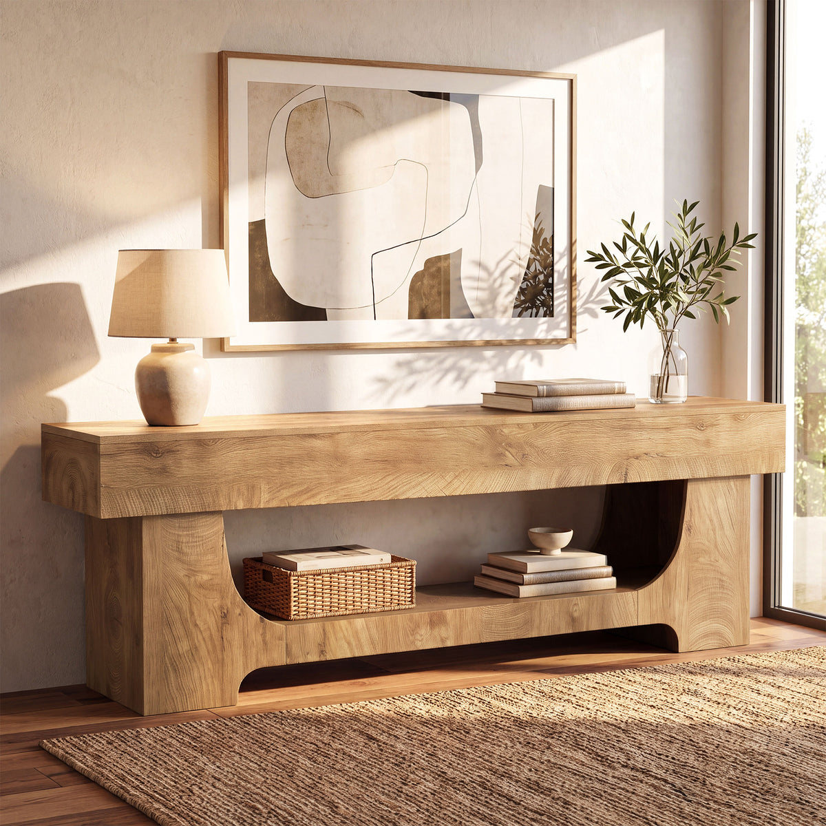 160cm TV Stand, Farmhouse Entertainment Centre with Storage for TVs up to 75"
