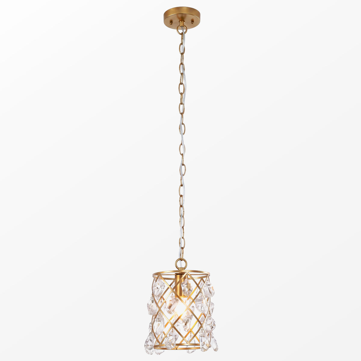 Modern Gold Crystal Pendant Light, Water Drop Glass Chandelier