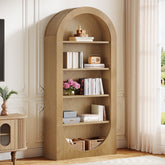 70.9" Bookshelf, 5-Tier Arched Bookcase with Open Display Shelves 3