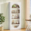 70.8" Bookcase, 5-Tier Arched Bookshelf Etagere Storage Organizer