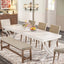 78" Rectangular Dining Table for 6-8, Large Wood Farmhouse Table with Metal Legs