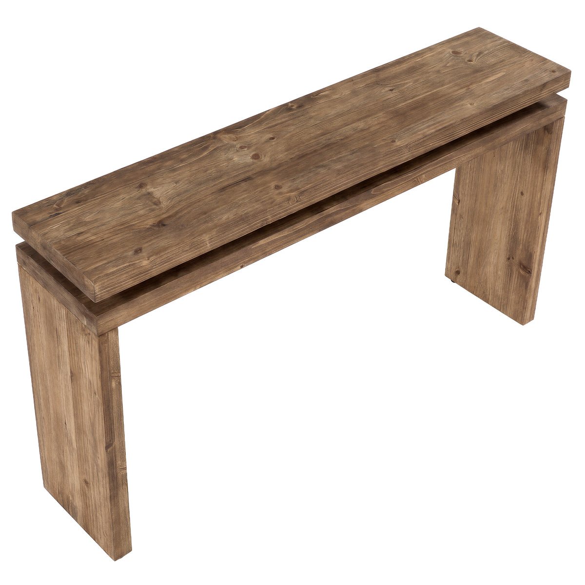 160cm Console Table, Solid Wood Narrow Rustic Hallway Table