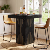 Tribesigns Square High Bar Table with Column Base, 80 x 80 cm, for the Kitchen and Living Room 3