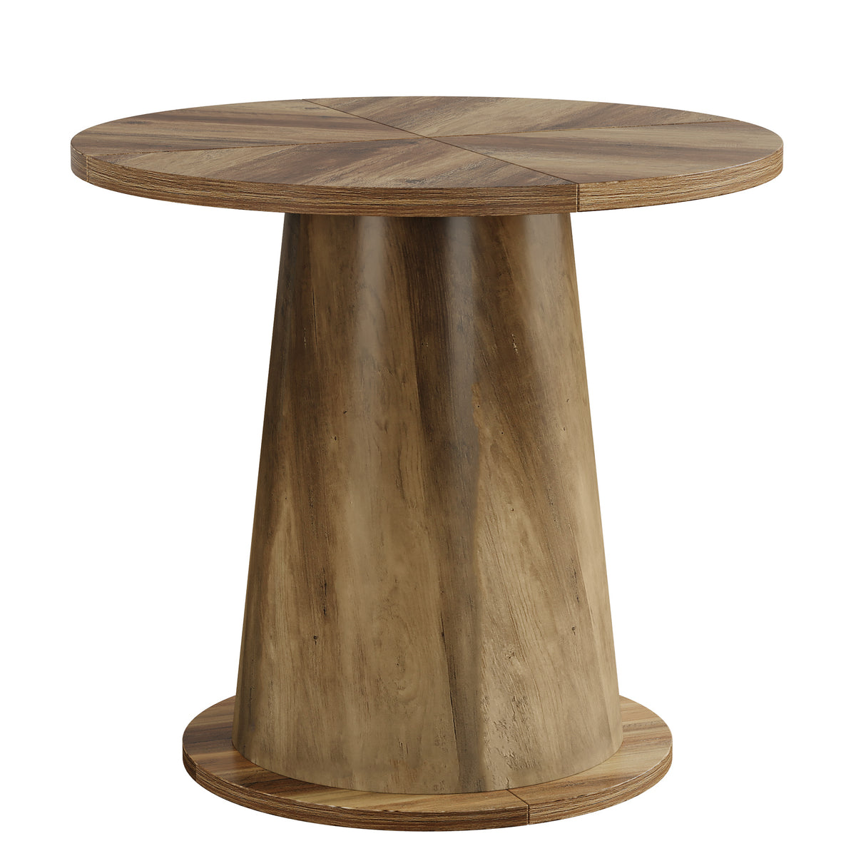 80cm Round Dining Table, 2-4 Seater Sturdy Pedestal Kitchen Table