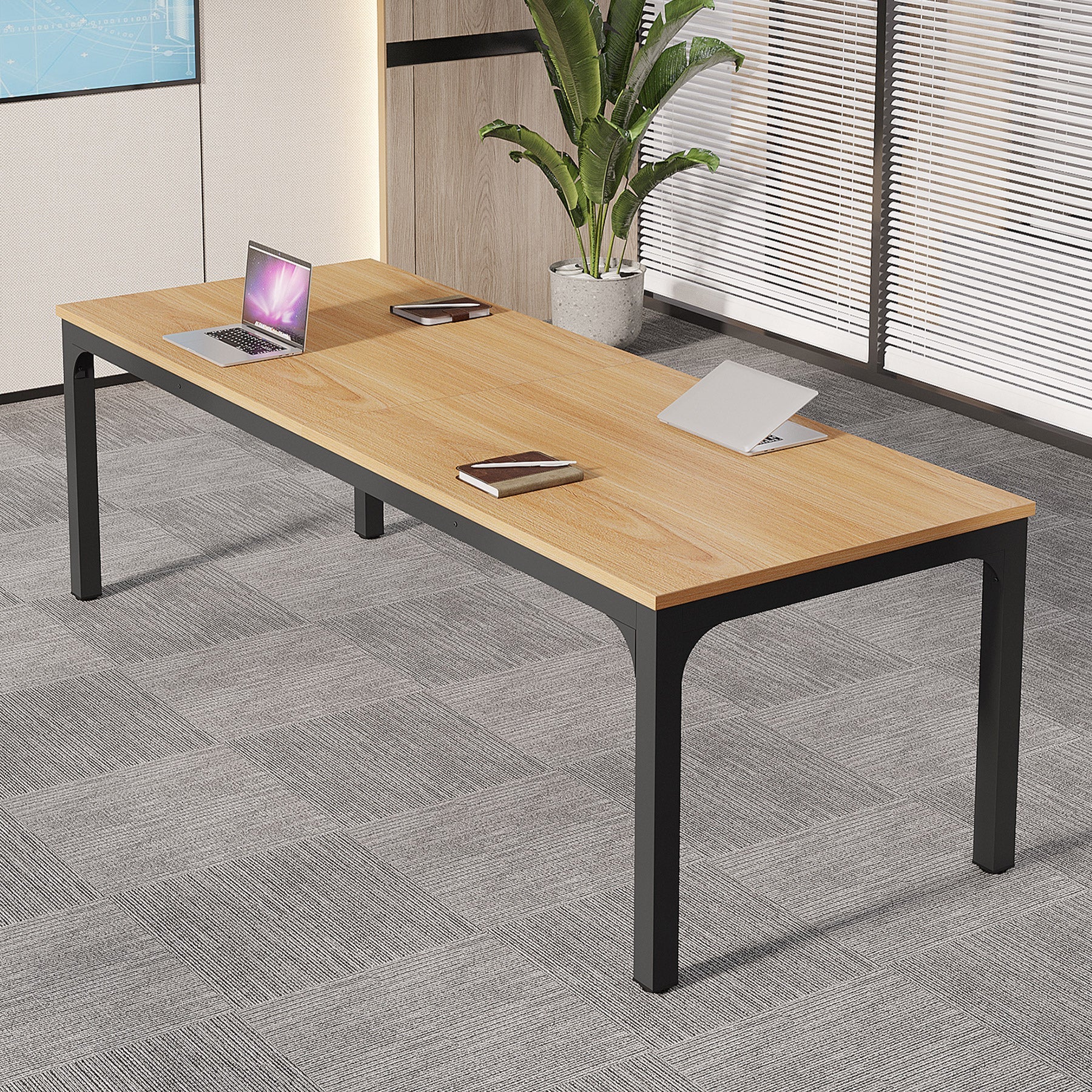 78.7" Rectangle Executive Desk,  Computer Desk 6FT Conference Table