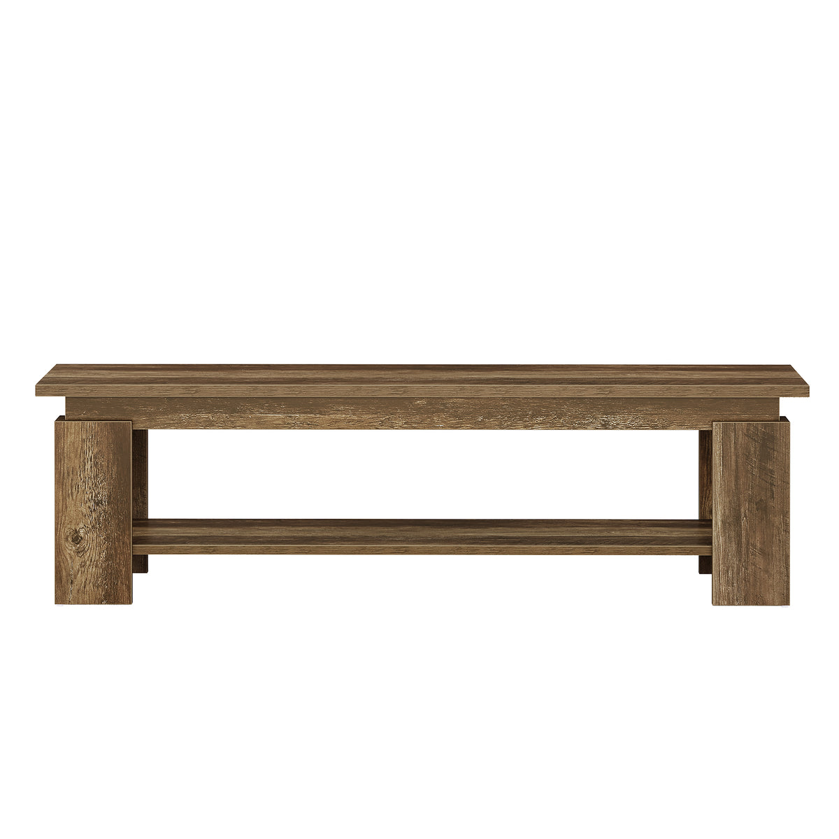 Tribesigns 160cm Entryway Bench, Farmhouse Shoe Bench with Storage Shelf
